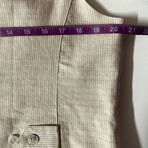 Vintage Talbots Petites Grandma Tan Floral Vest Size PL GUC - Picture 7 of 13